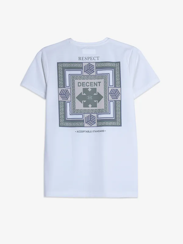 KUCH KUCH off-white printed cotton t-shirt