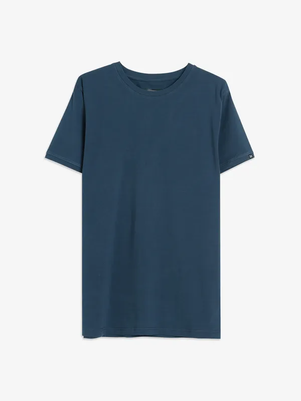 Kuch Kuch plain blue cotton t shirt