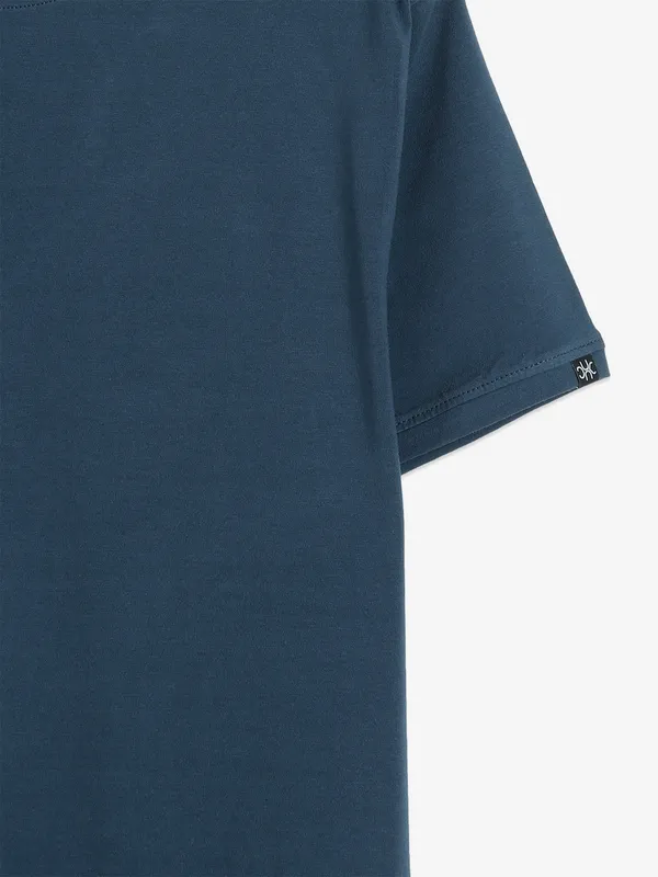 Kuch Kuch plain blue cotton t shirt