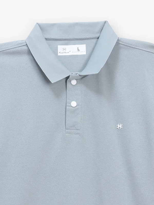 KUCH KUCH plain grey cotton t-shirt for men