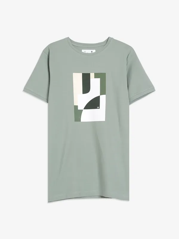 Kuch Kuch printed dusty green t shirt