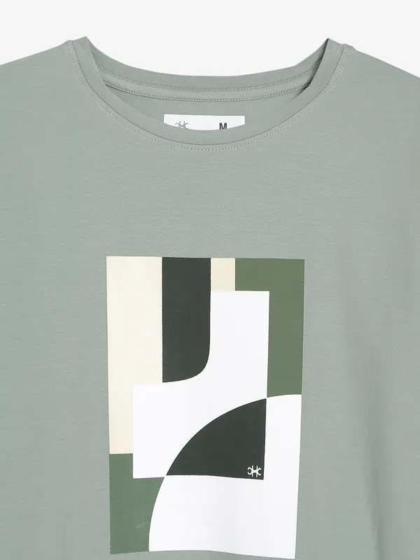 Kuch Kuch printed dusty green t shirt