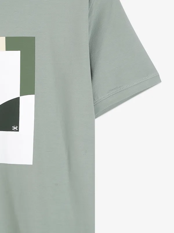 Kuch Kuch printed dusty green t shirt