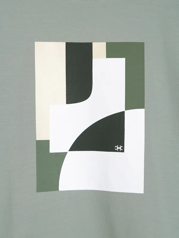 Kuch Kuch printed dusty green t shirt
