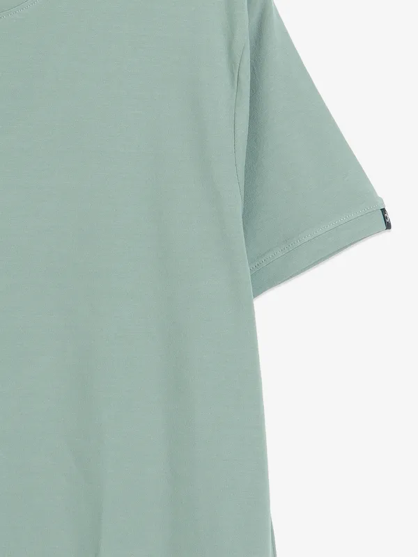 Kuch Kuch sage green plain t shirt