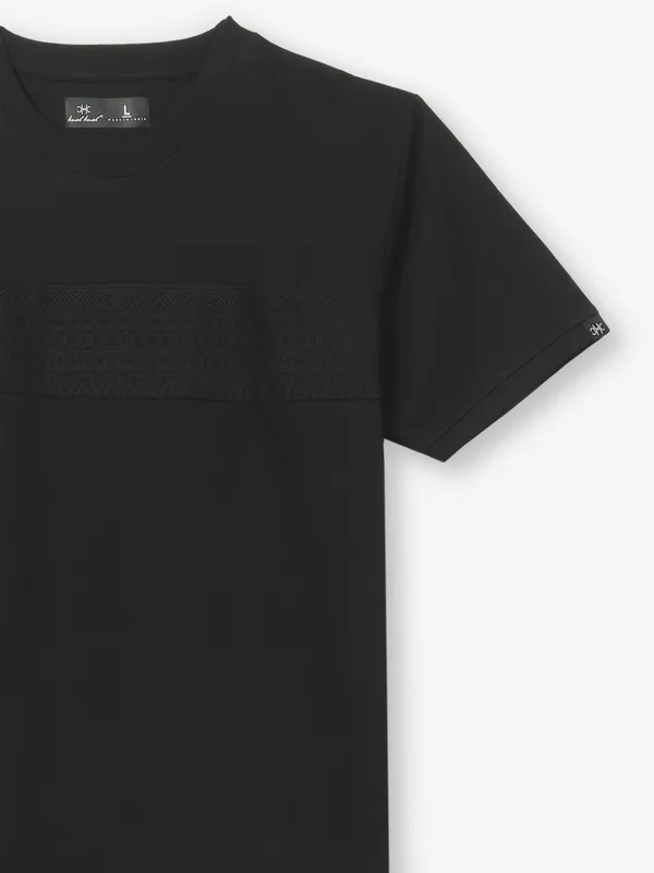 KUCH KUCH slim fit black cotton t-shirt