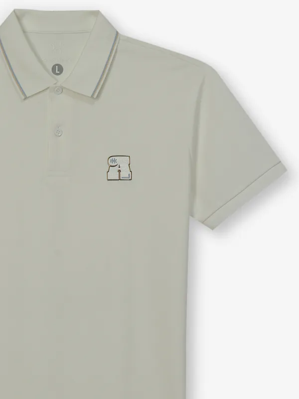 KUCH KUCH slim fit off white t-shirt in cotton