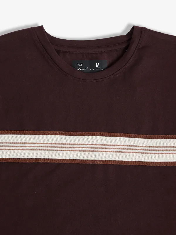 Kuch Kuch wine round neck t shirt