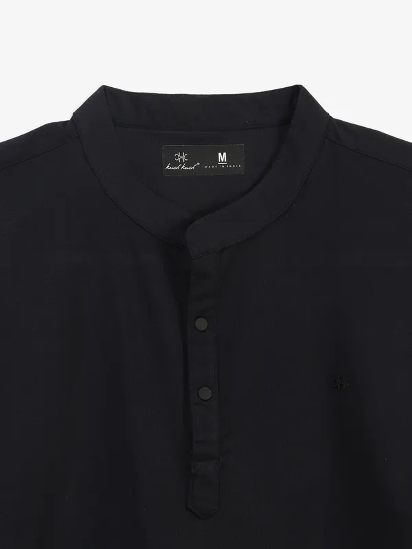 KUCHKUCH black plain casual t-shirt