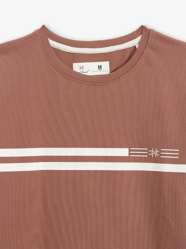 KUCHKUCH brown cotton t-shirt