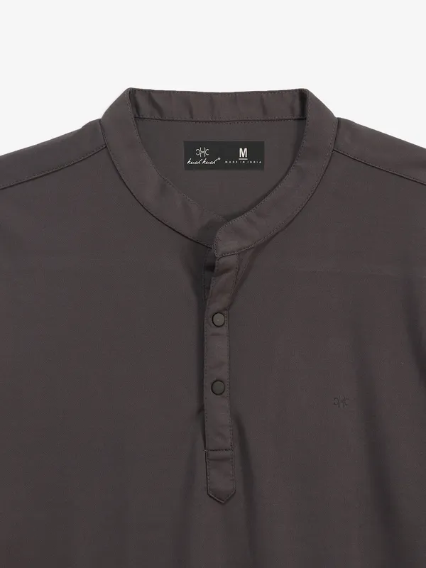 KUCHKUCH dark brown cotton t-shirt