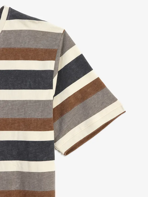 KUCHKUCH grey stripe t-shirt in cotton