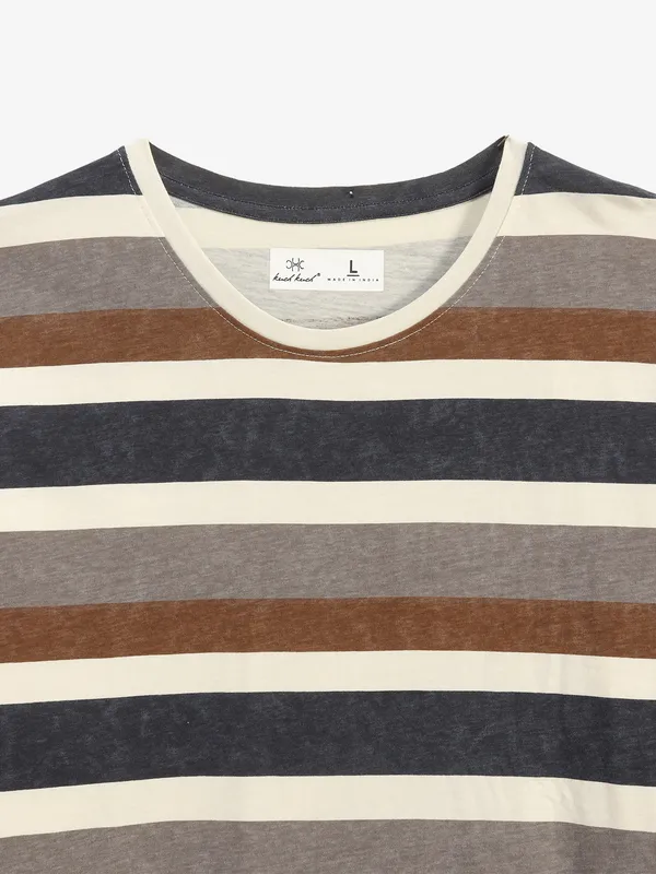 KUCHKUCH grey stripe t-shirt in cotton