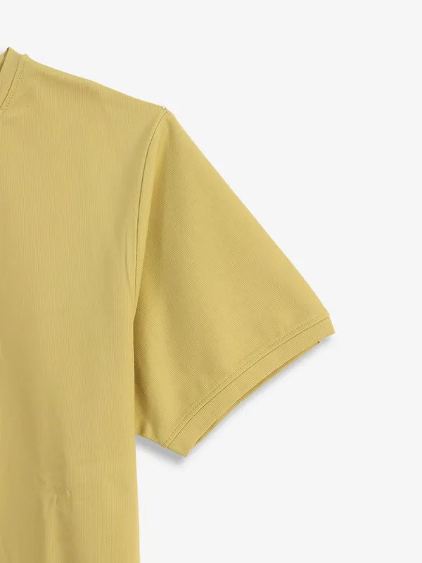 KUCHKUCH olive printed cotton t-shirt