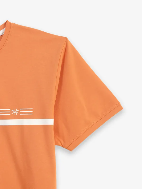 KUCHKUCH orange cotton t-shirt