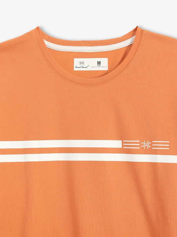 KUCHKUCH orange cotton t-shirt