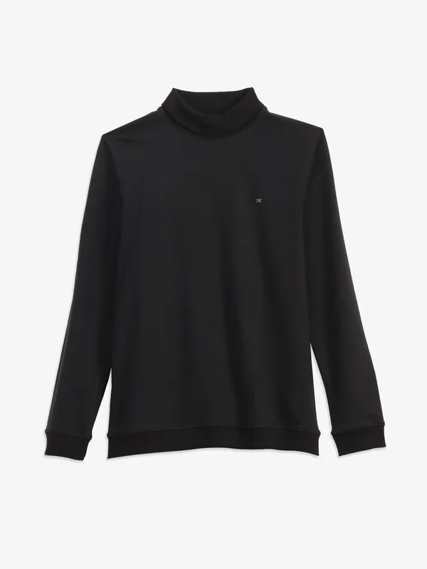 KUCHKUCH plain black bandgala t-shirt