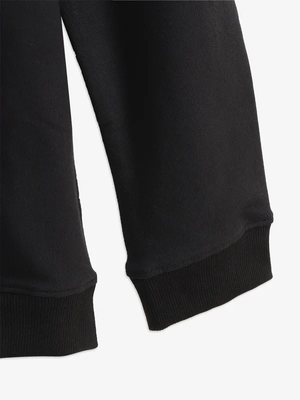 KUCHKUCH plain black bandgala t-shirt