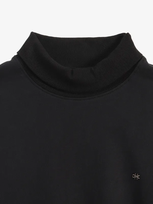 KUCHKUCH plain black bandgala t-shirt