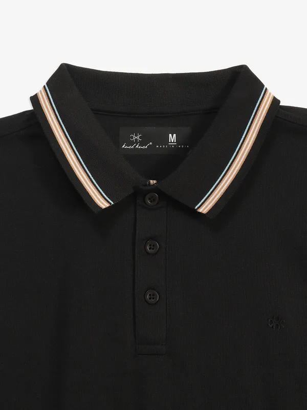 KUCHKUCH plain black casual t-shirt