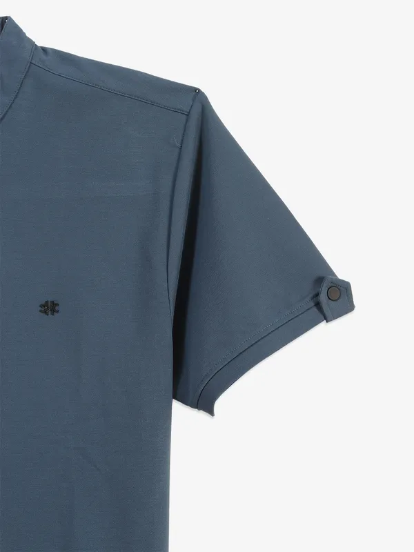 KUCHKUCH plain blue cotton t-shirt