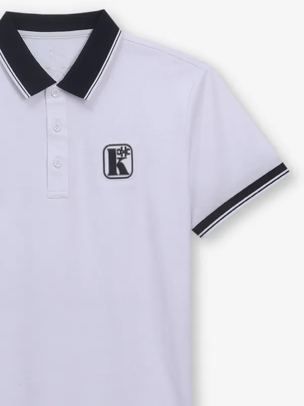 KUCHKUCH plain white cotton t-shirt