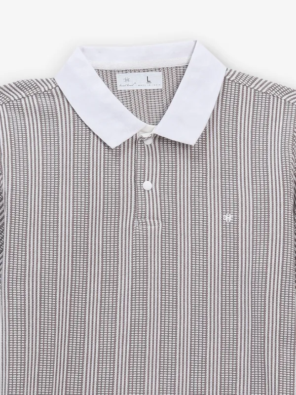 KUCHKUCH white stripe cotton t-shirt