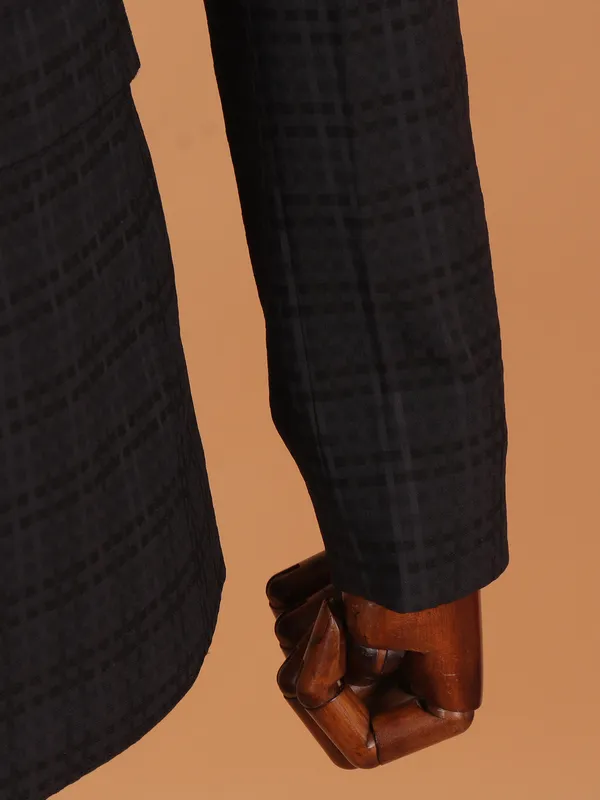 Latest black cotton blazer for men