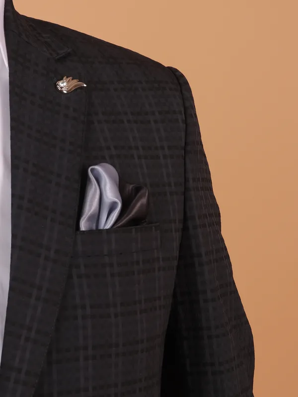 Latest black cotton blazer for men