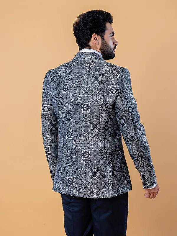 Latest black terry rayon blazer