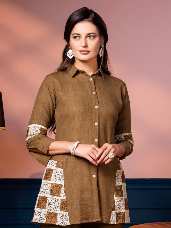 Latest brown cotton co ord set