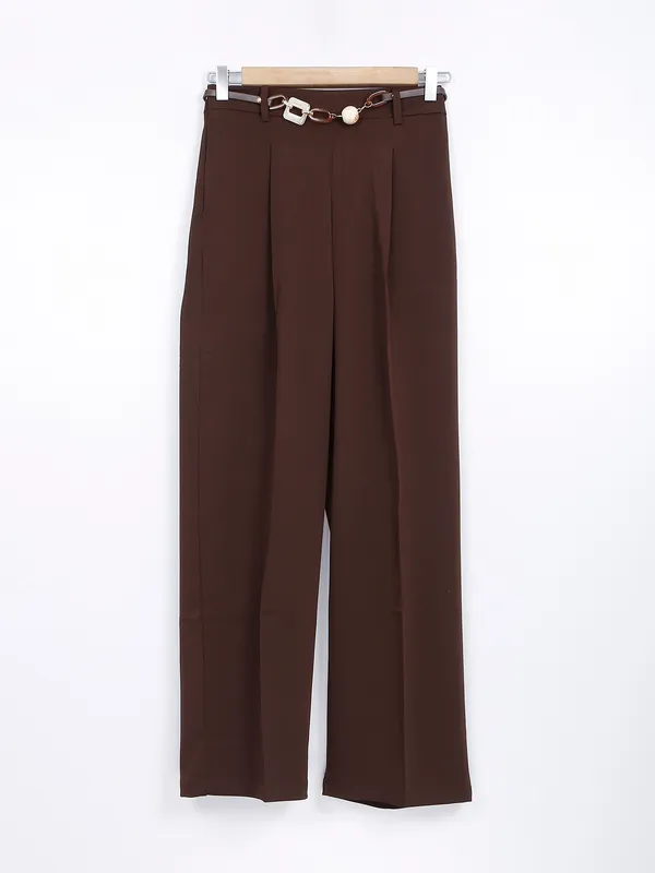 Latest brown formal trouser