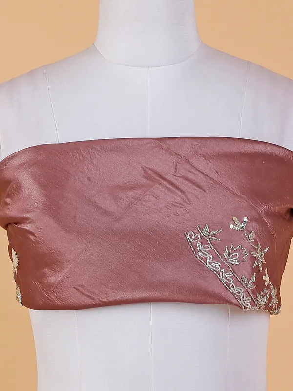 Latest brown raw silk wedding lehenga choli