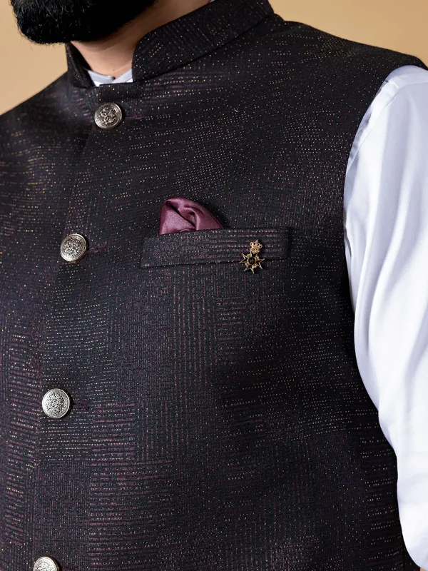 Latest brown texture waistcoat