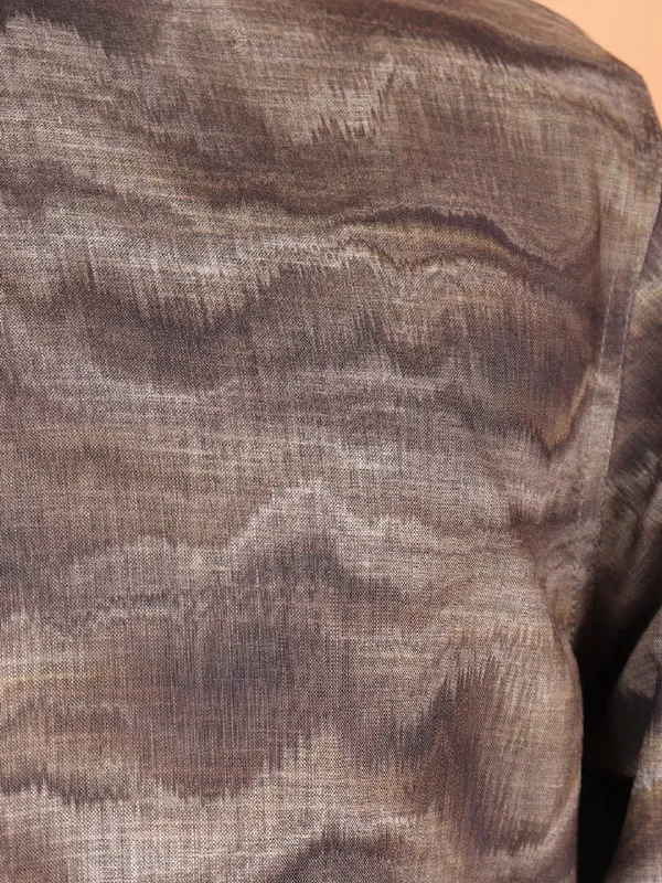 Latest brown kurta suit in cotton silk
