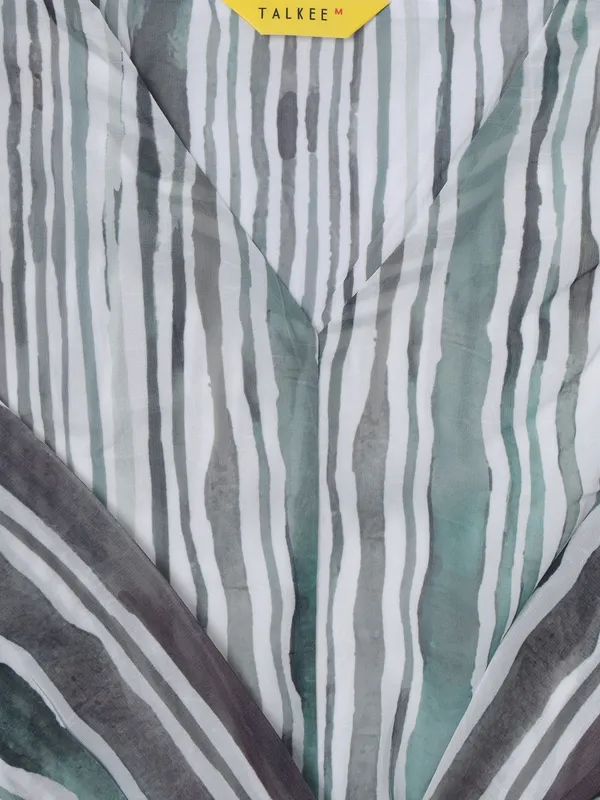 Latest green stripe casual top