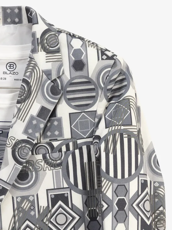 Latest grey terry rayon blazer