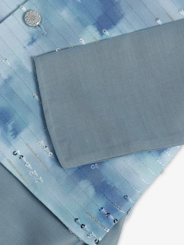 Latest grey wedding waistcoat set in silk