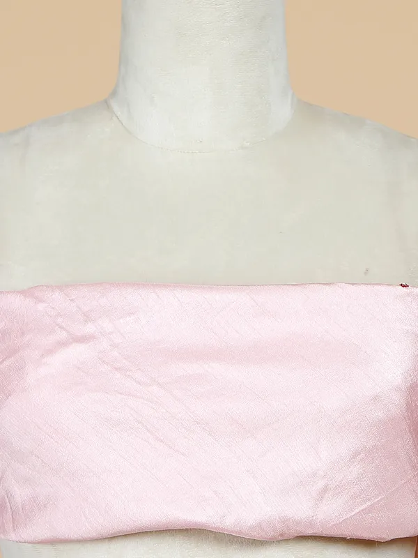 Latest light pink silk unstitched lehenga choli