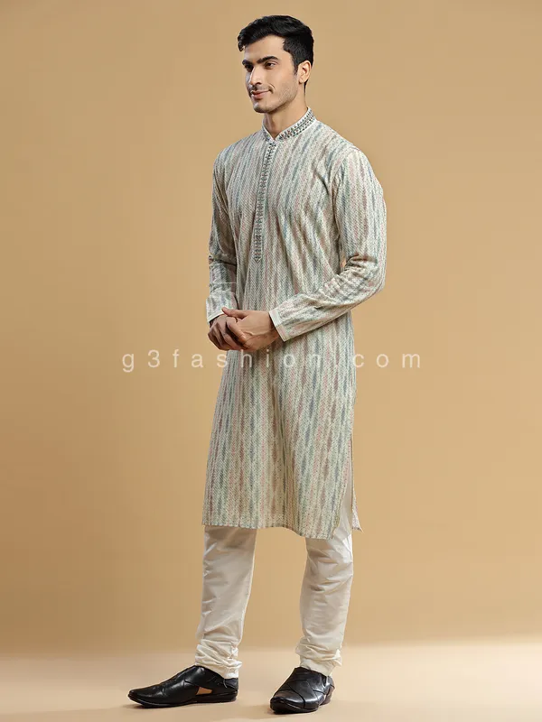 Latest multi color georgette  Men Kurta pajama for festive