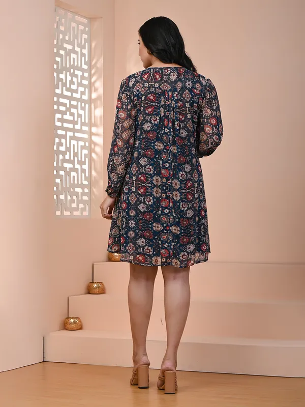 Latest navy printed kurti