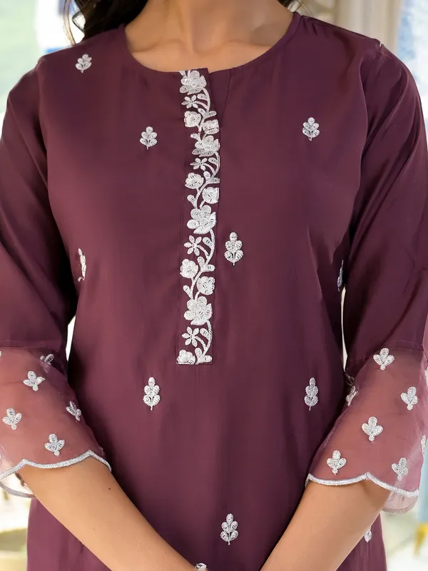 Latest onion pink cotton kurti set