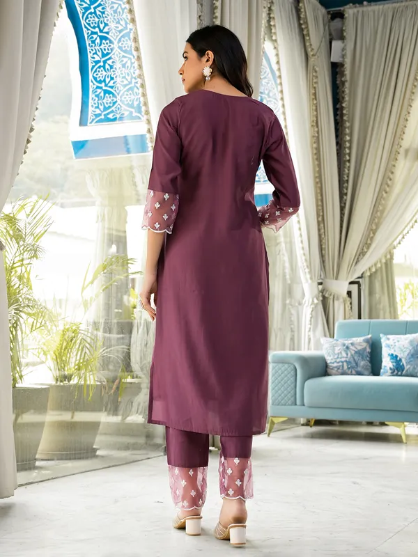 Latest onion pink cotton kurti set