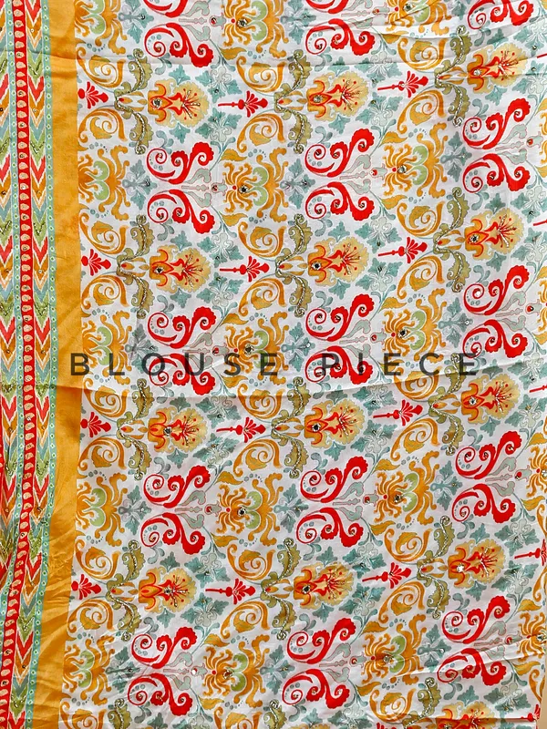 Latest orange printed silk lehenga choli