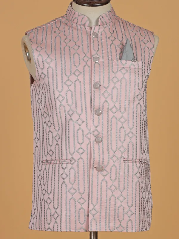 Latest peach terry rayon waistcoat