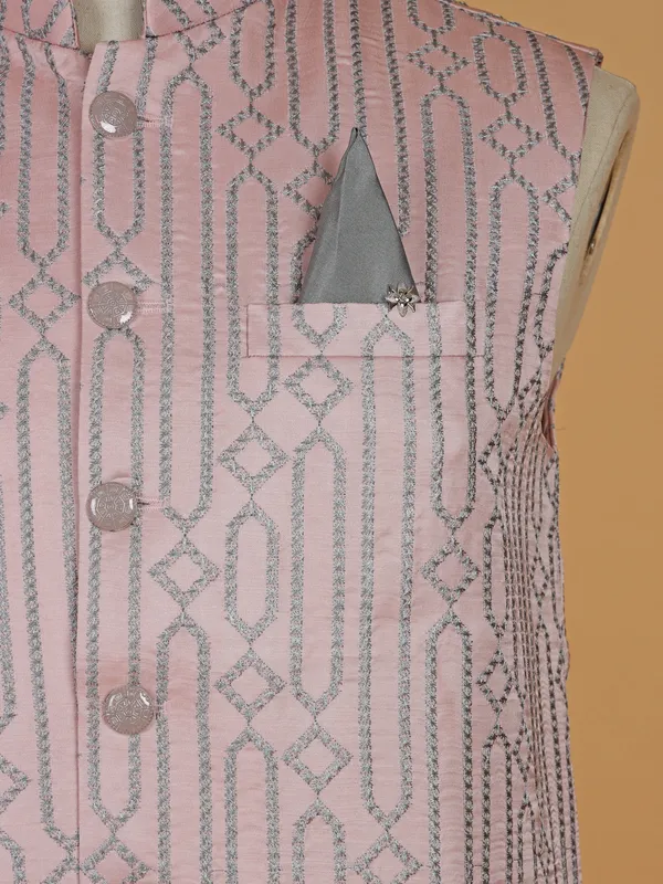 Latest peach terry rayon waistcoat