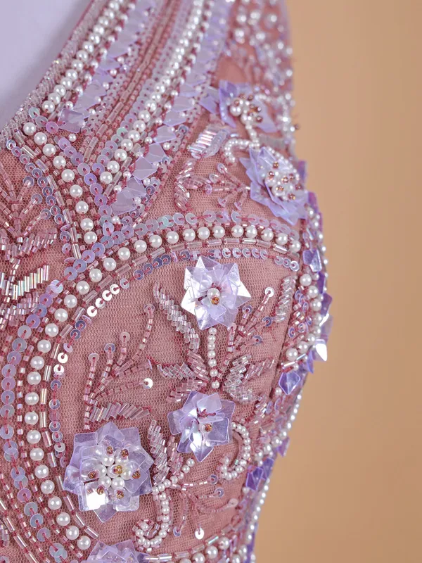 Latest pink designer gown