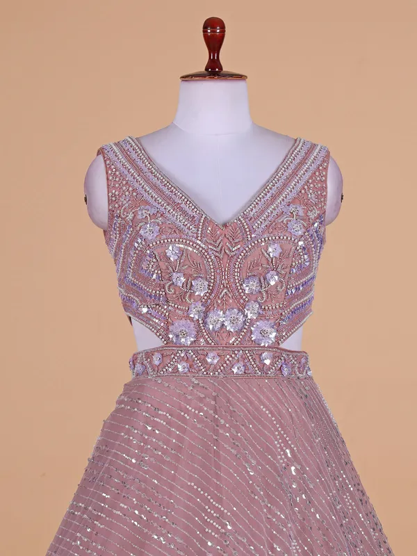 Latest pink designer gown