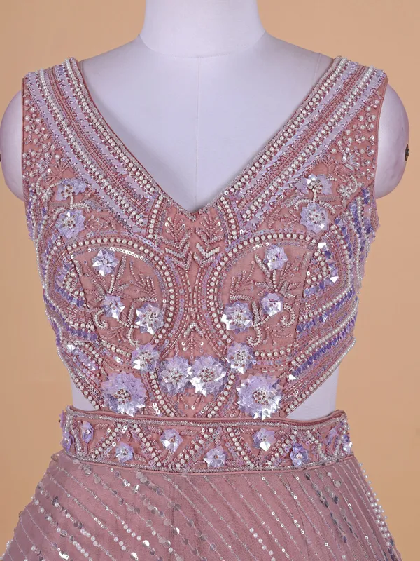 Latest pink designer gown