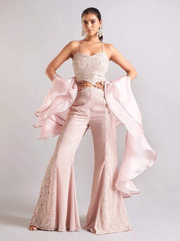 Latest pink palazzo salwar suit